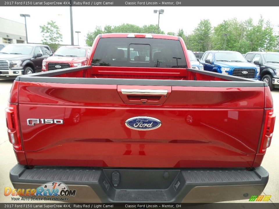 2017 Ford F150 Lariat SuperCrew 4X4 Ruby Red / Light Camel Photo #4
