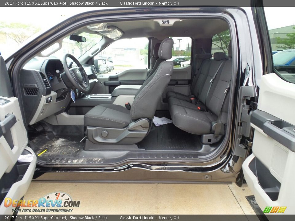 2017 Ford F150 XL SuperCab 4x4 Shadow Black / Black Photo #5