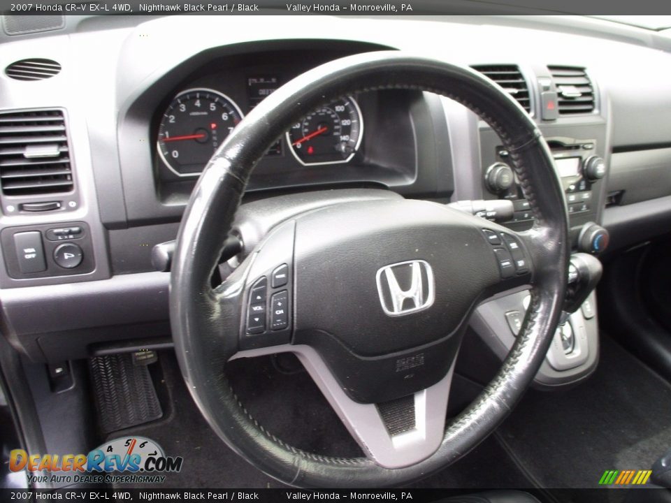2007 Honda CR-V EX-L 4WD Nighthawk Black Pearl / Black Photo #14