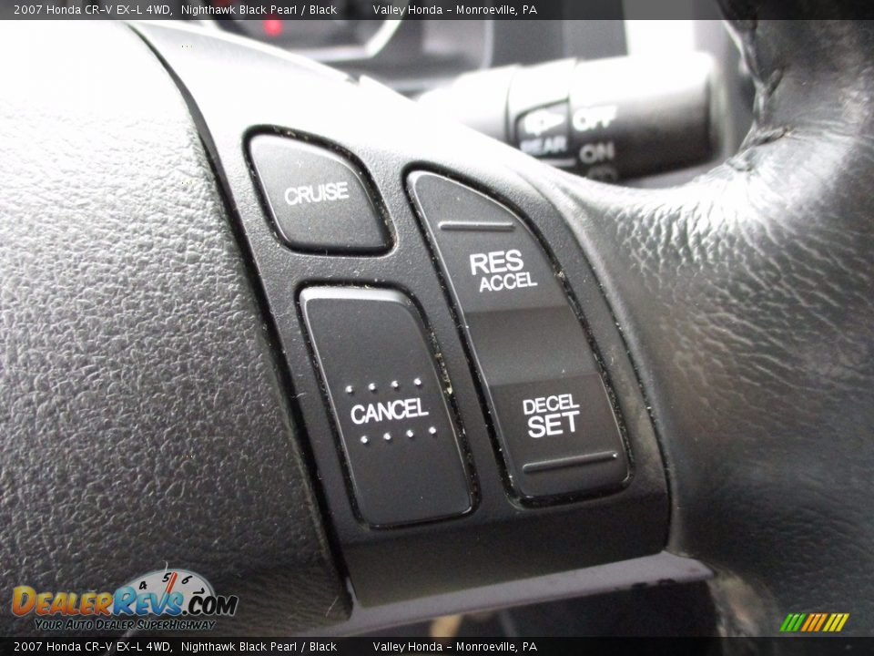 2007 Honda CR-V EX-L 4WD Nighthawk Black Pearl / Black Photo #18