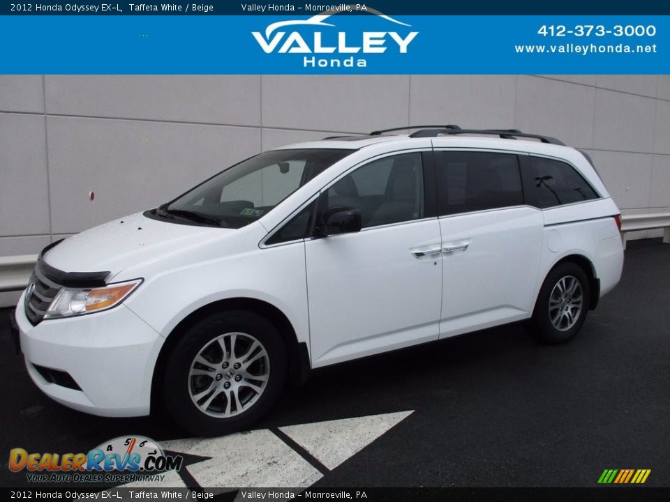 2012 Honda Odyssey EX-L Taffeta White / Beige Photo #1