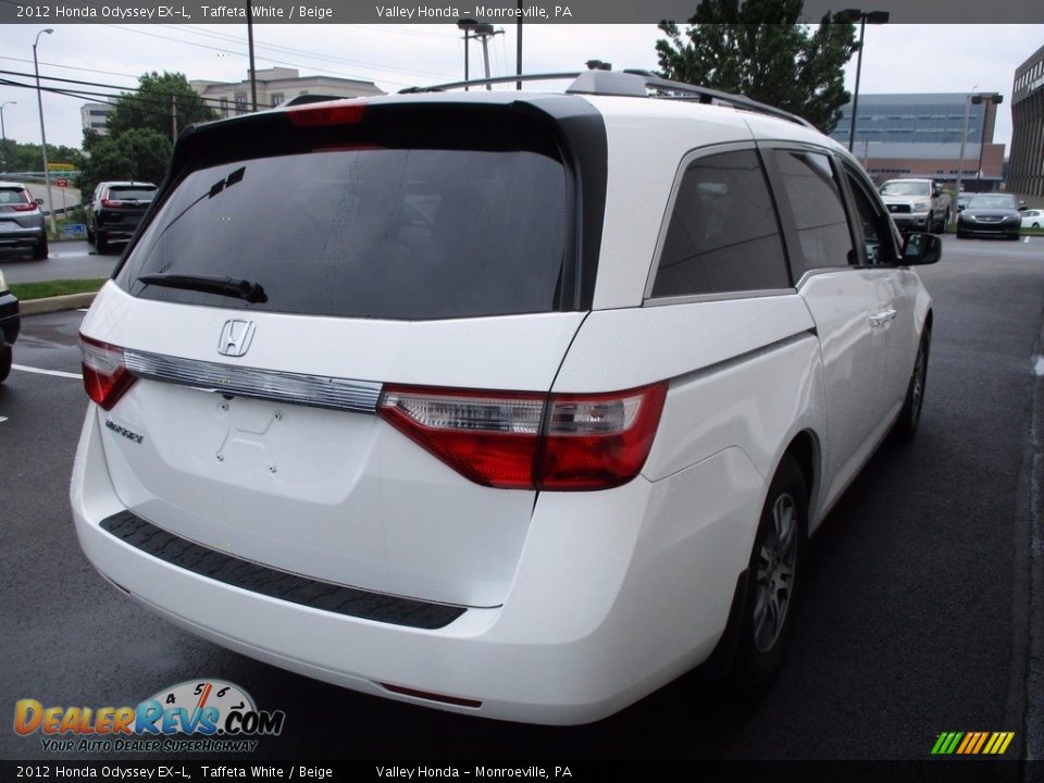 2012 Honda Odyssey EX-L Taffeta White / Beige Photo #6