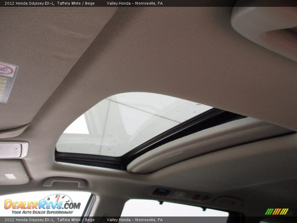 2012 Honda Odyssey EX-L Taffeta White / Beige Photo #11