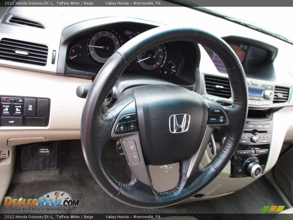 2012 Honda Odyssey EX-L Taffeta White / Beige Photo #14