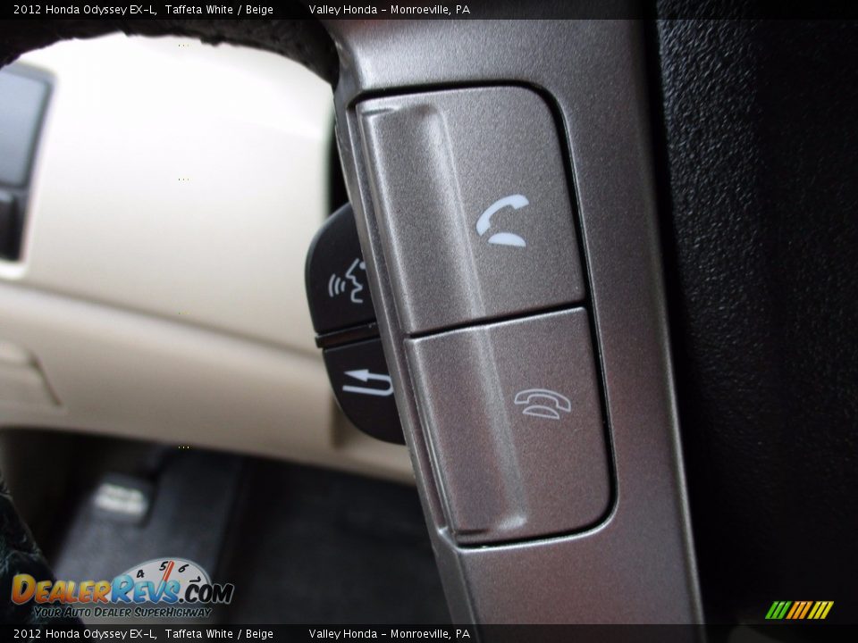 2012 Honda Odyssey EX-L Taffeta White / Beige Photo #17