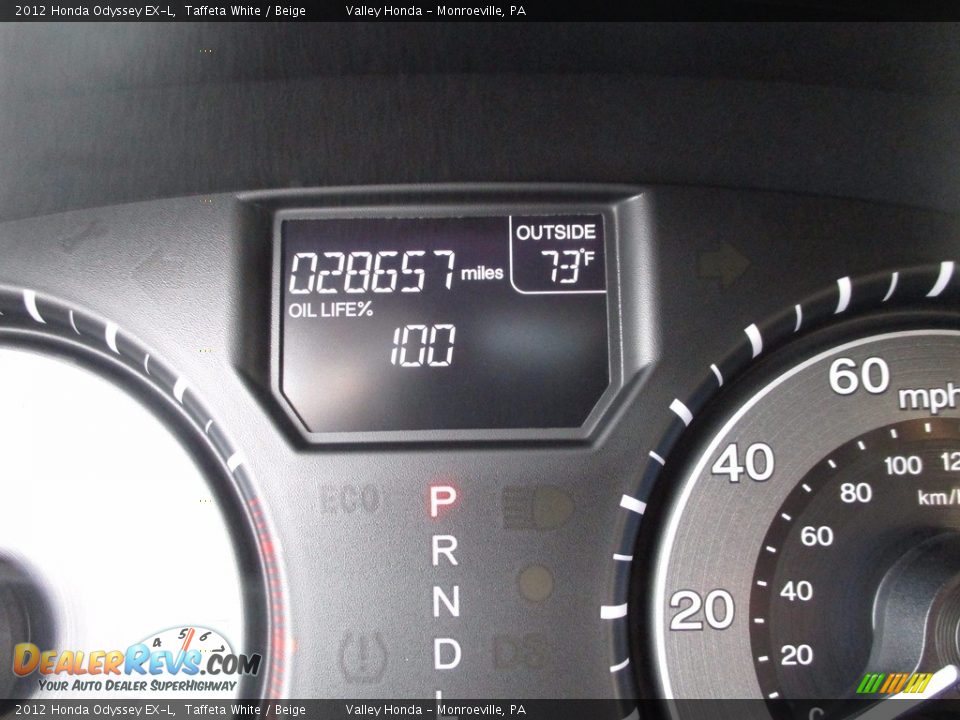2012 Honda Odyssey EX-L Taffeta White / Beige Photo #20