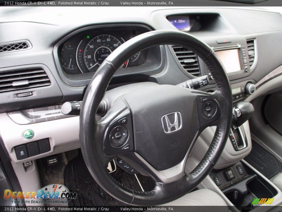 2012 Honda CR-V EX-L 4WD Polished Metal Metallic / Gray Photo #14