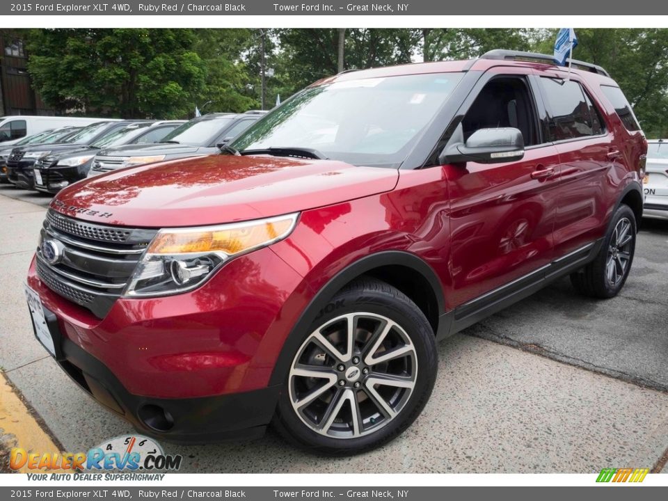 2015 Ford Explorer XLT 4WD Ruby Red / Charcoal Black Photo #1