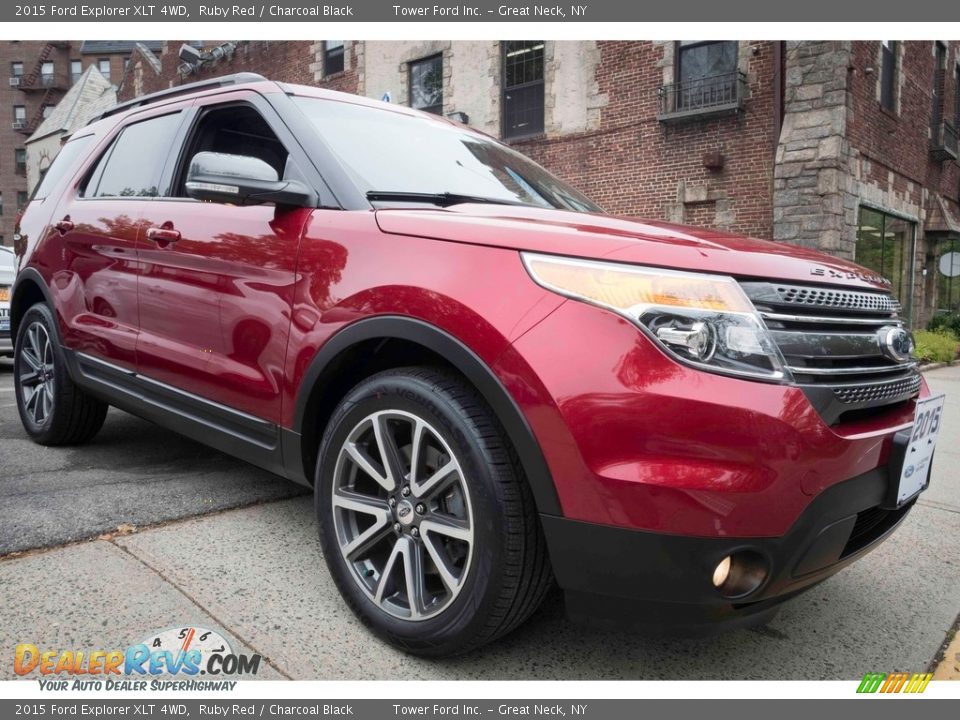 2015 Ford Explorer XLT 4WD Ruby Red / Charcoal Black Photo #11
