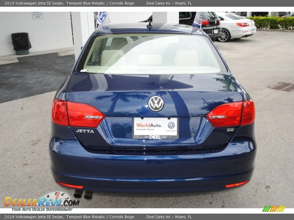 2014 Volkswagen Jetta SE Sedan Tempest Blue Metallic / Cornsilk Beige Photo #8
