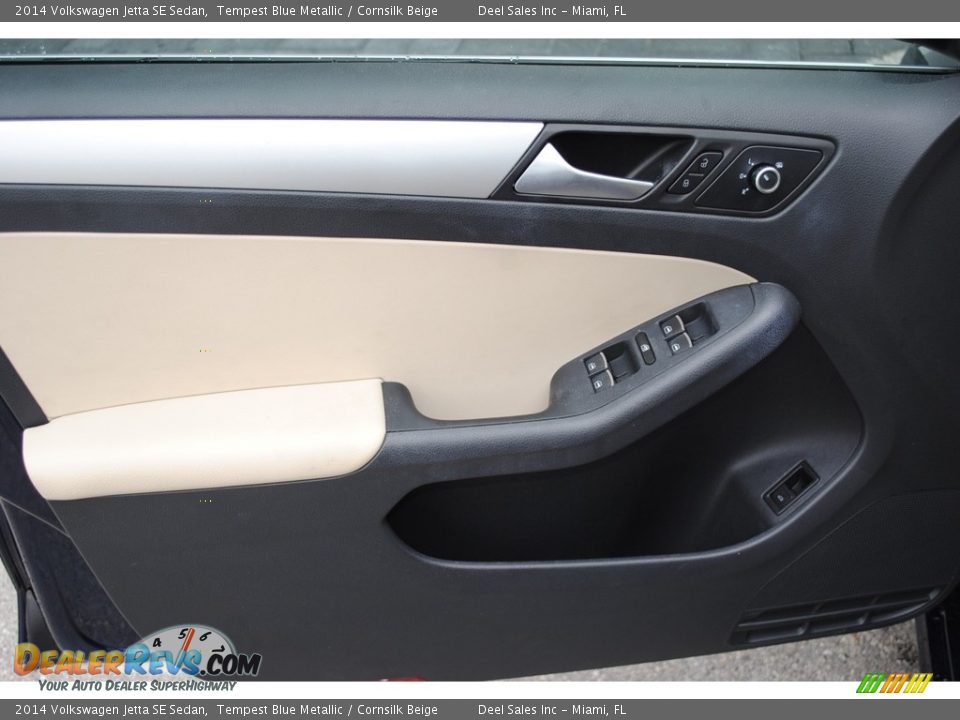 2014 Volkswagen Jetta SE Sedan Tempest Blue Metallic / Cornsilk Beige Photo #16