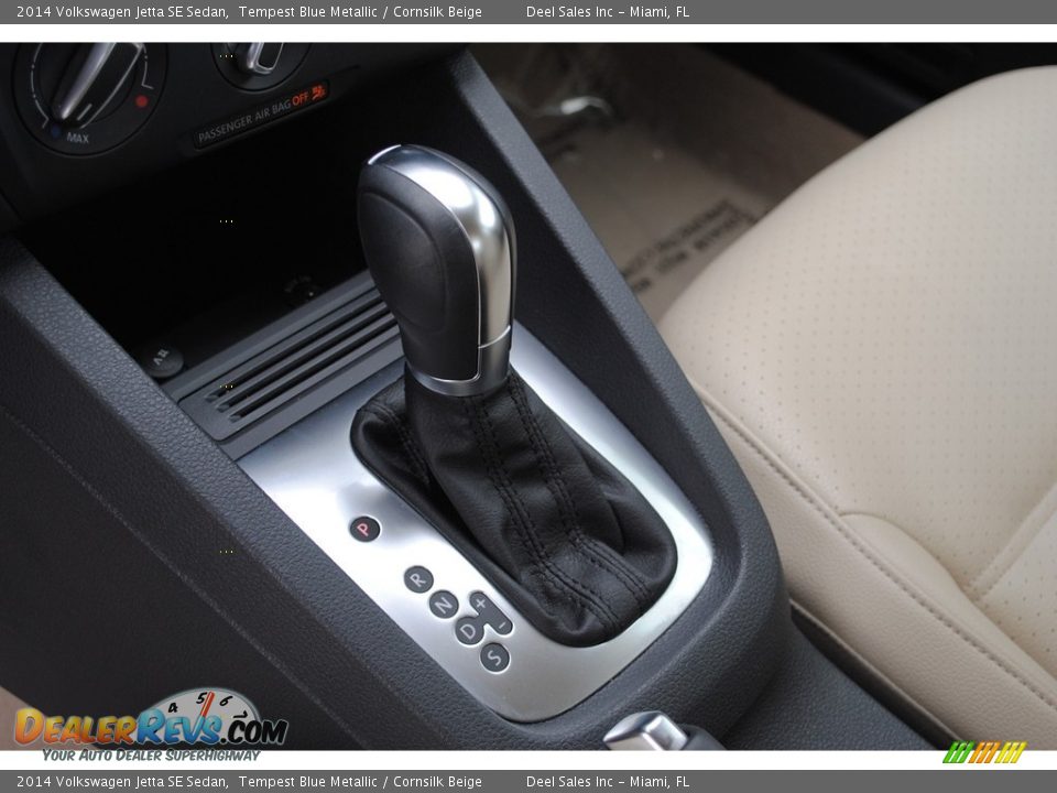 2014 Volkswagen Jetta SE Sedan Tempest Blue Metallic / Cornsilk Beige Photo #17