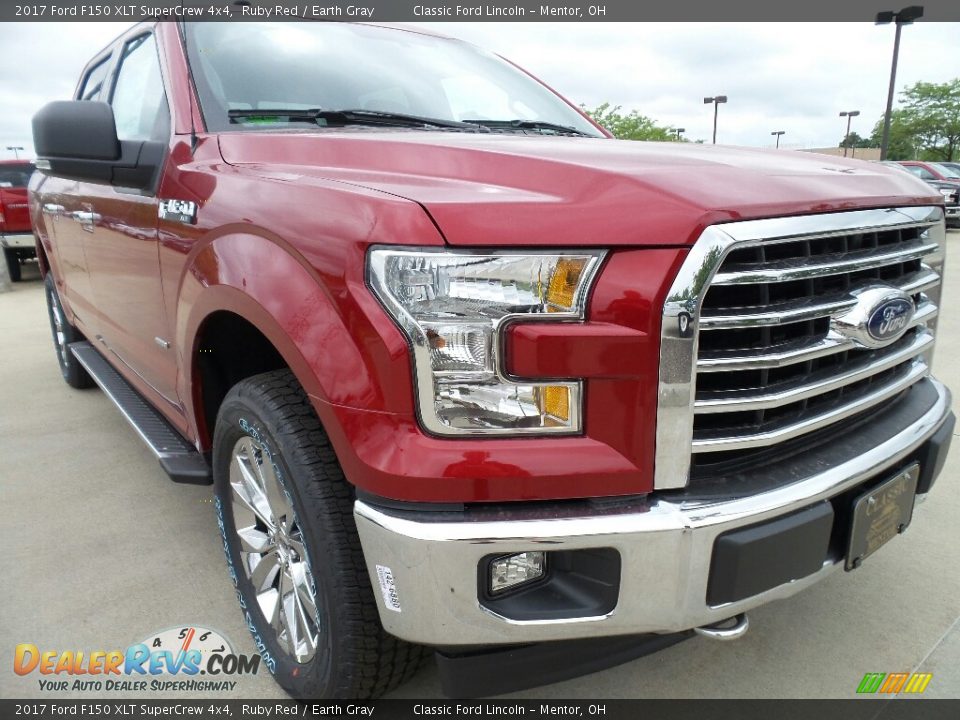 2017 Ford F150 XLT SuperCrew 4x4 Ruby Red / Earth Gray Photo #1