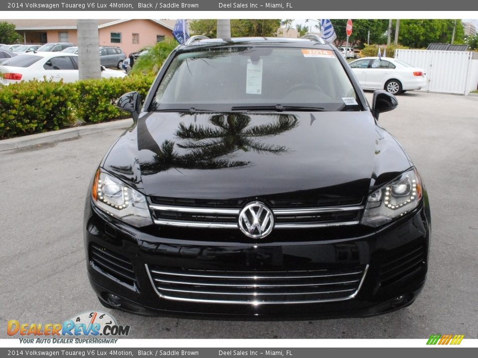 2014 Volkswagen Touareg V6 Lux 4Motion Black / Saddle Brown Photo #3