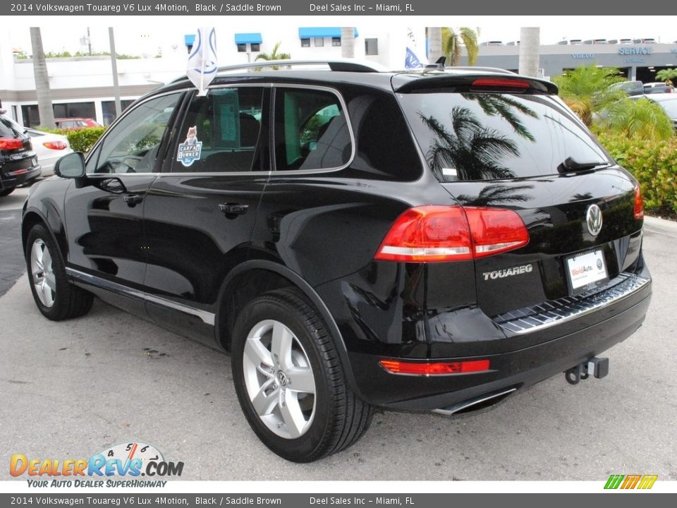 2014 Volkswagen Touareg V6 Lux 4Motion Black / Saddle Brown Photo #6