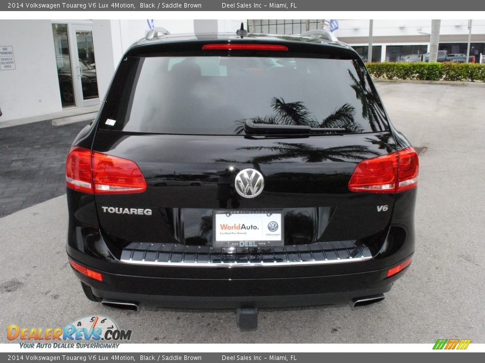 2014 Volkswagen Touareg V6 Lux 4Motion Black / Saddle Brown Photo #8