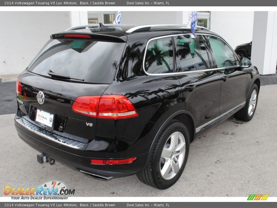 2014 Volkswagen Touareg V6 Lux 4Motion Black / Saddle Brown Photo #9