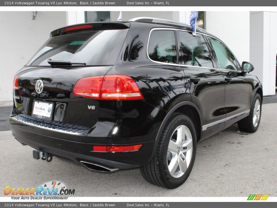 2014 Volkswagen Touareg V6 Lux 4Motion Black / Saddle Brown Photo #10