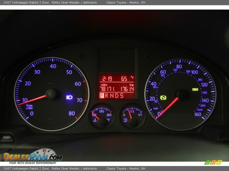 2007 Volkswagen Rabbit 2 Door Reflex Silver Metallic / Anthracite Photo #7