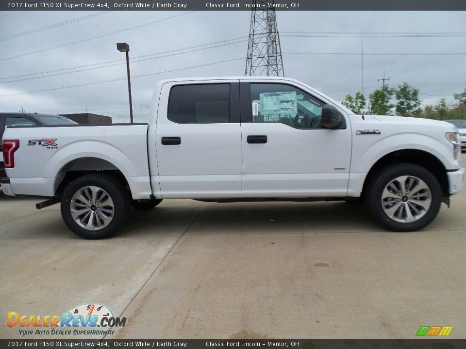 2017 Ford F150 XL SuperCrew 4x4 Oxford White / Earth Gray Photo #3