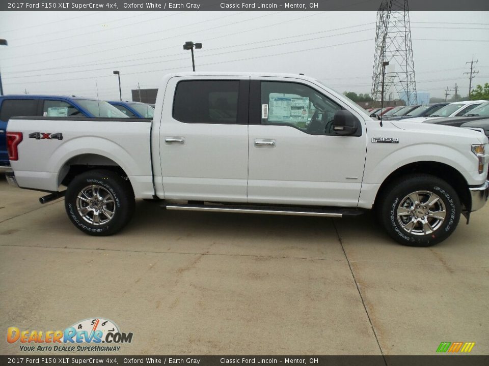 2017 Ford F150 XLT SuperCrew 4x4 Oxford White / Earth Gray Photo #3