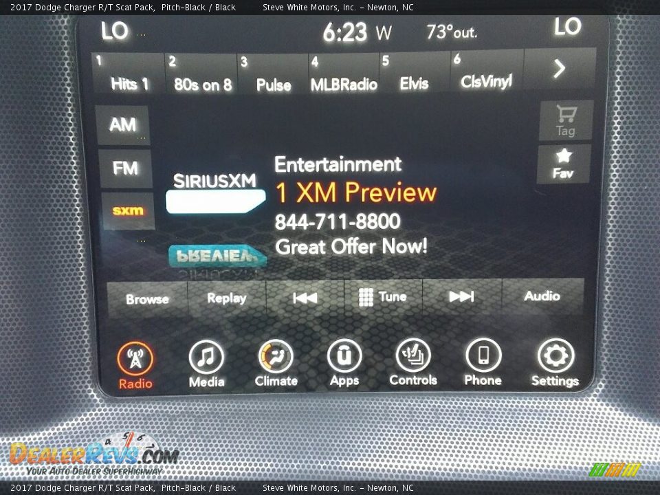 2017 Dodge Charger R/T Scat Pack Pitch-Black / Black Photo #14