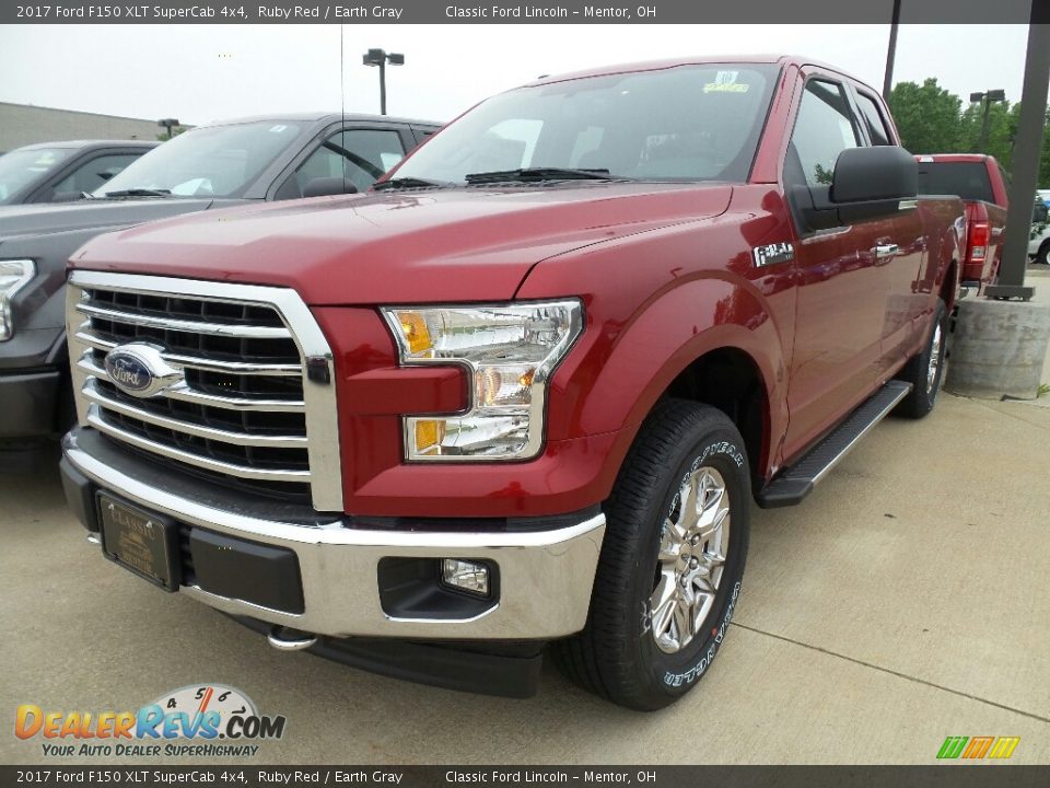 2017 Ford F150 XLT SuperCab 4x4 Ruby Red / Earth Gray Photo #1
