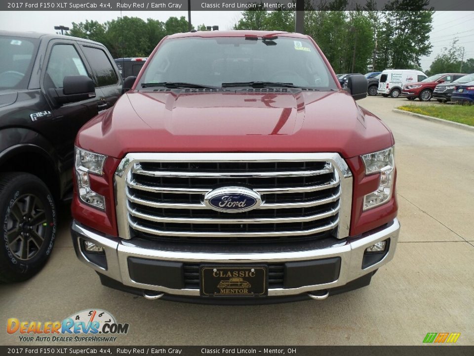 2017 Ford F150 XLT SuperCab 4x4 Ruby Red / Earth Gray Photo #2
