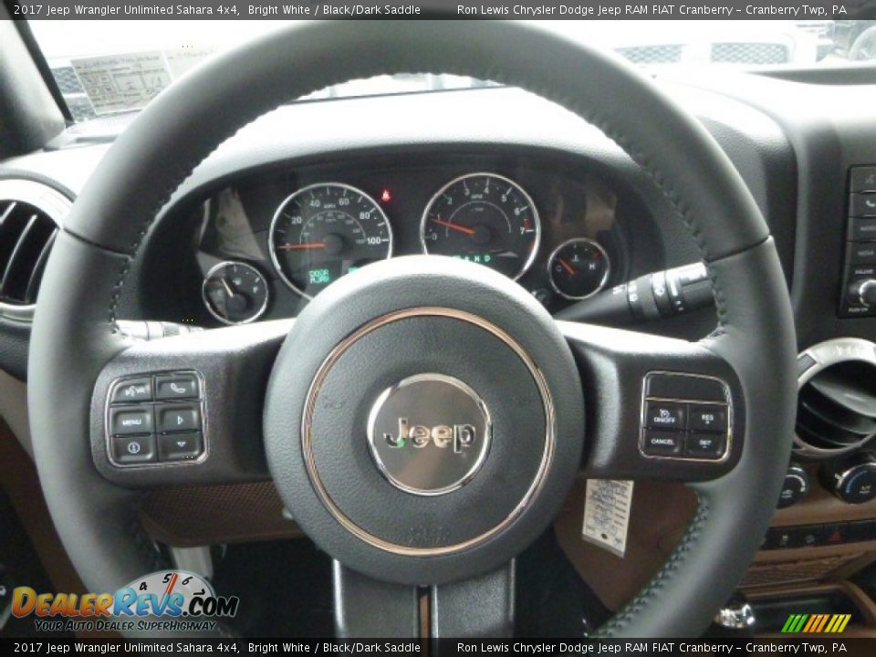 2017 Jeep Wrangler Unlimited Sahara 4x4 Bright White / Black/Dark Saddle Photo #20