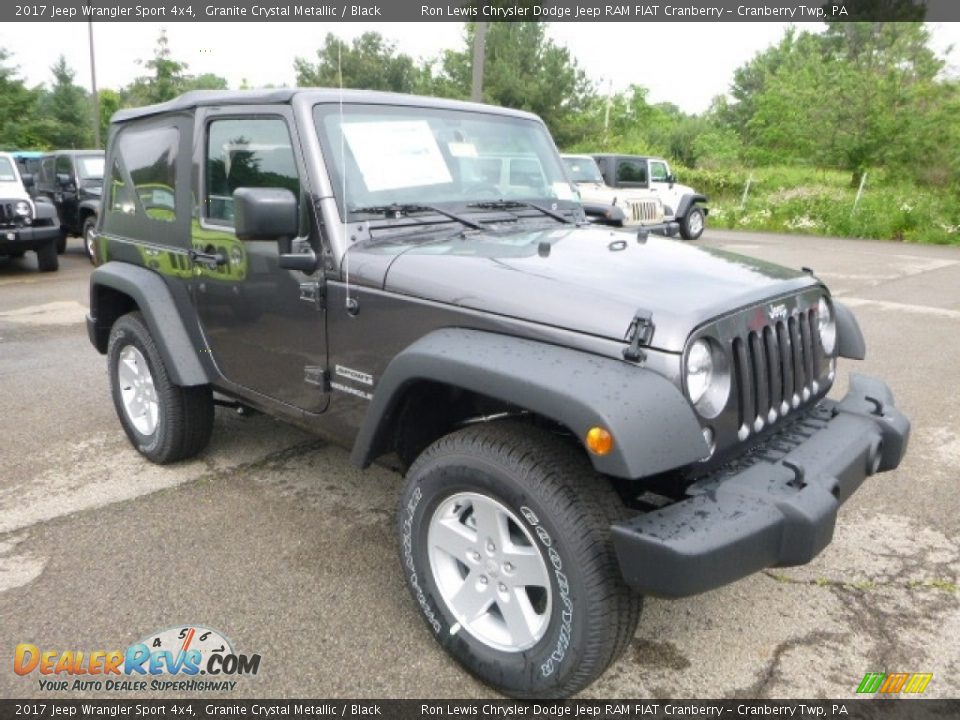 2017 Jeep Wrangler Sport 4x4 Granite Crystal Metallic / Black Photo #7