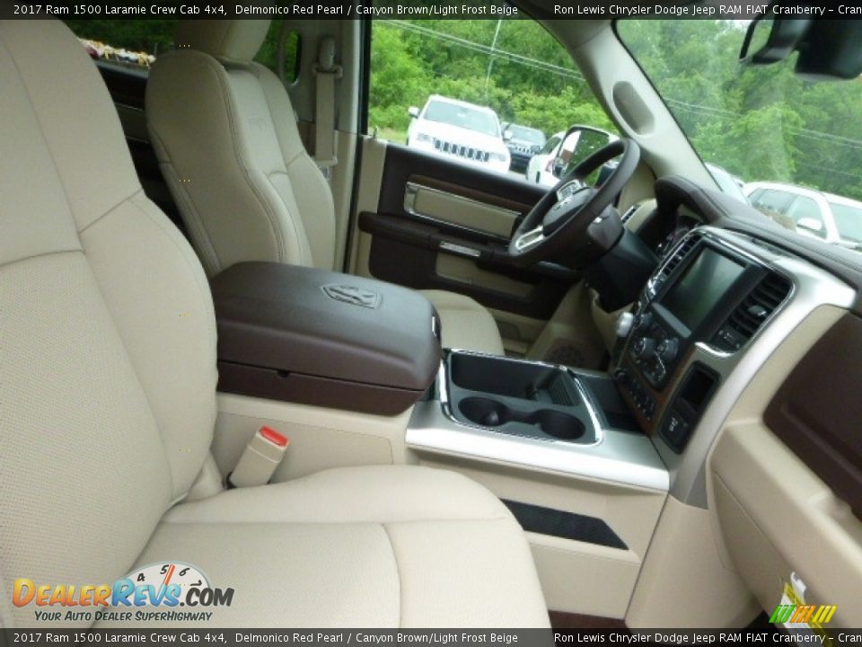 2017 Ram 1500 Laramie Crew Cab 4x4 Delmonico Red Pearl / Canyon Brown/Light Frost Beige Photo #10