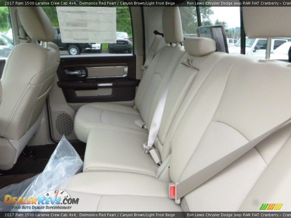 2017 Ram 1500 Laramie Crew Cab 4x4 Delmonico Red Pearl / Canyon Brown/Light Frost Beige Photo #13