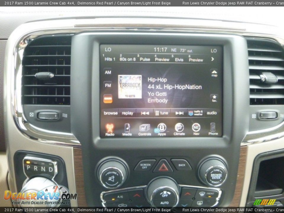 2017 Ram 1500 Laramie Crew Cab 4x4 Delmonico Red Pearl / Canyon Brown/Light Frost Beige Photo #18