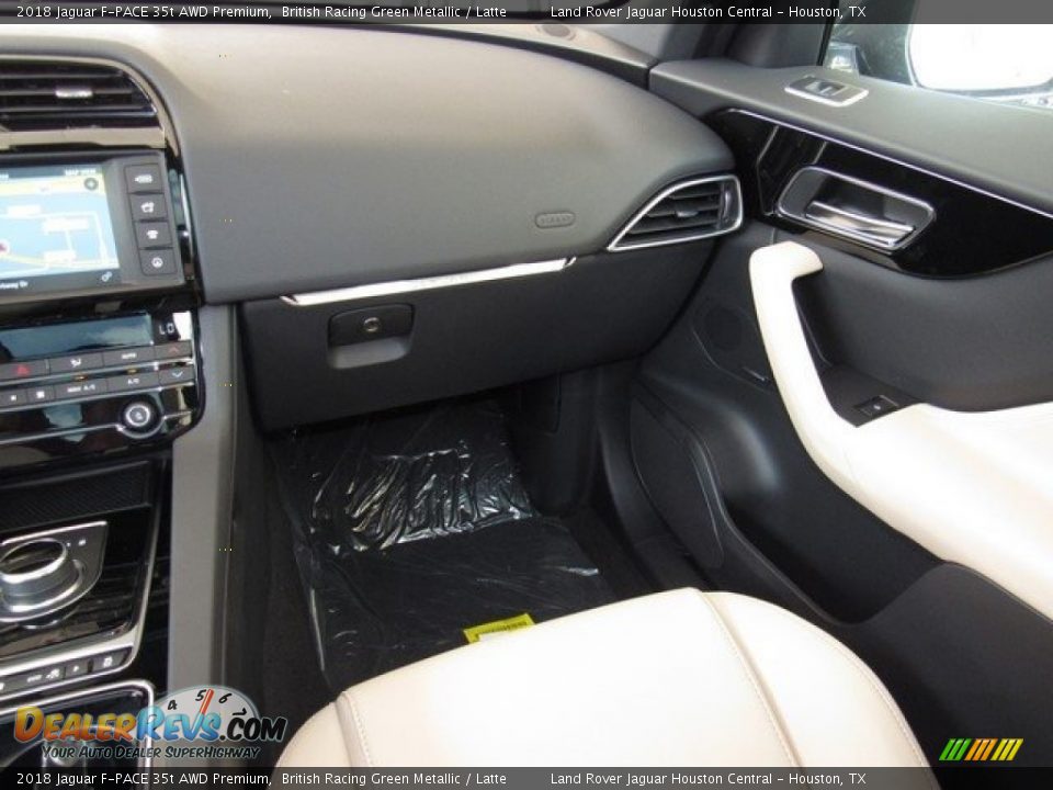 2018 Jaguar F-PACE 35t AWD Premium British Racing Green Metallic / Latte Photo #14