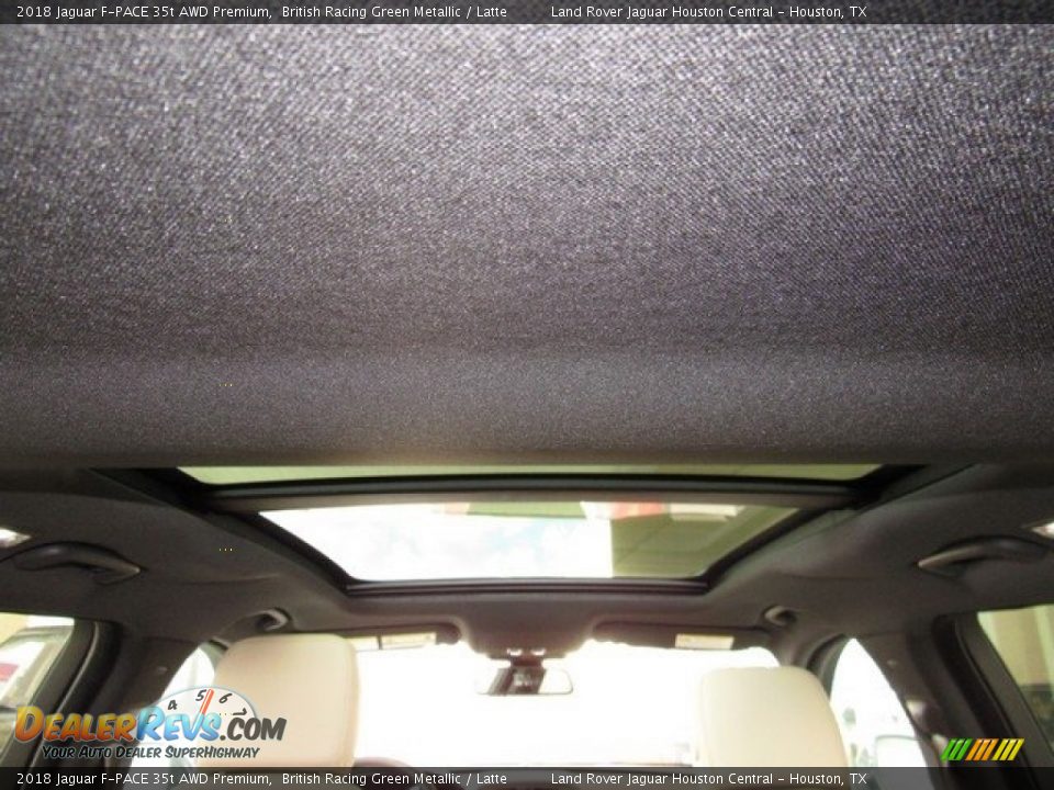 2018 Jaguar F-PACE 35t AWD Premium British Racing Green Metallic / Latte Photo #17