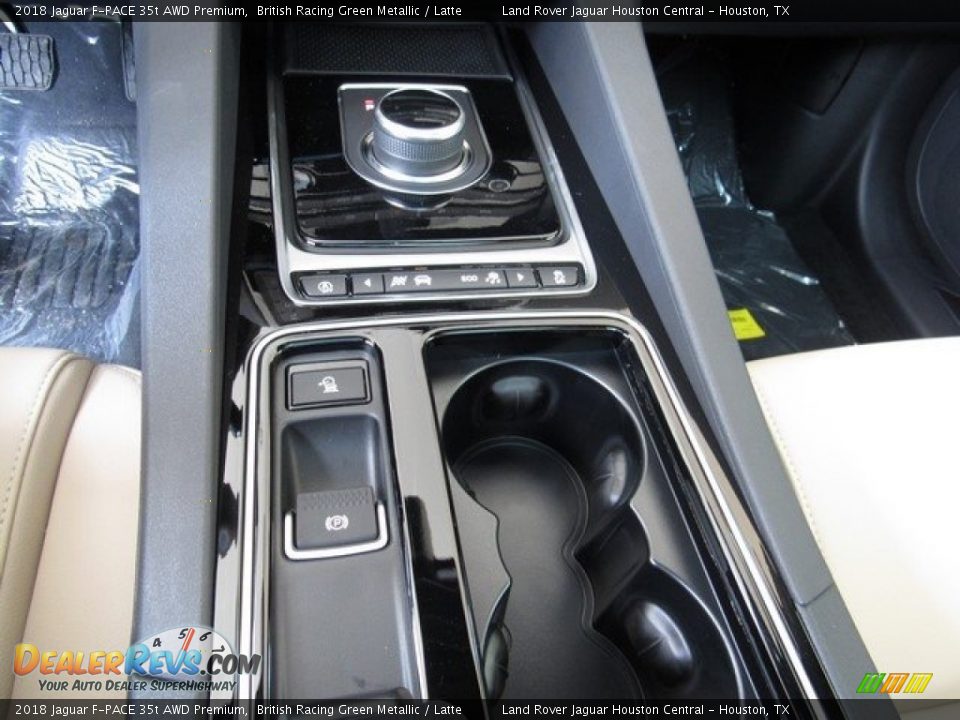 2018 Jaguar F-PACE 35t AWD Premium British Racing Green Metallic / Latte Photo #19