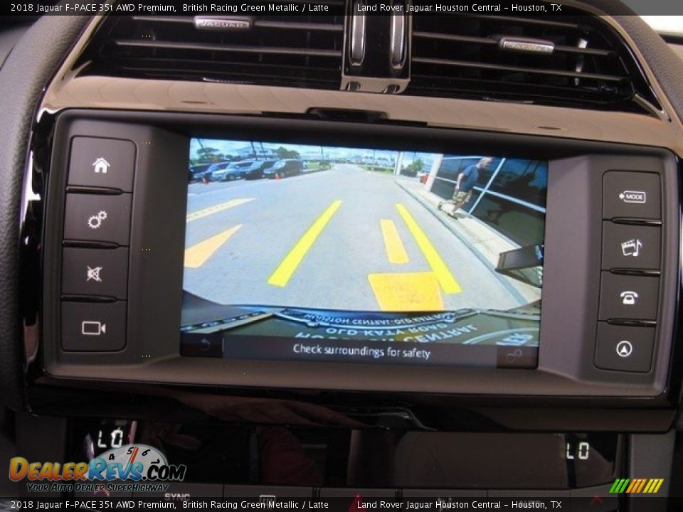 2018 Jaguar F-PACE 35t AWD Premium British Racing Green Metallic / Latte Photo #21