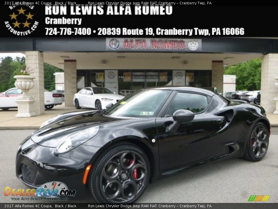2017 Alfa Romeo 4C Coupe Black / Black Photo #1