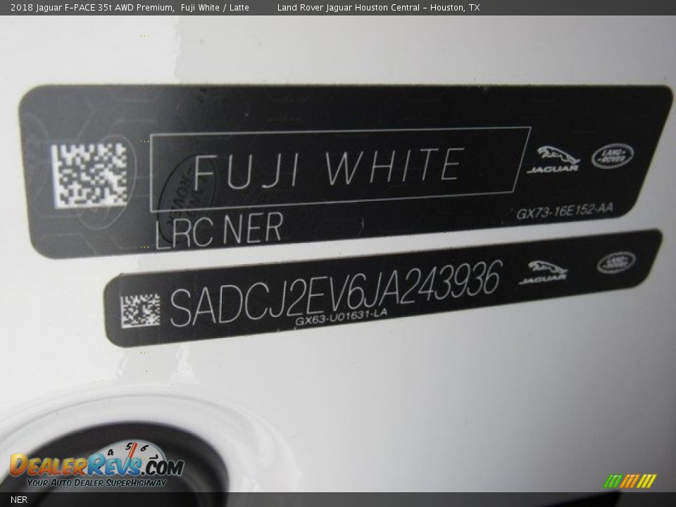 Jaguar Color Code NER Fuji White
