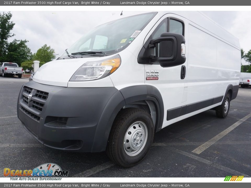 2017 Ram ProMaster 3500 High Roof Cargo Van Bright White / Gray Photo #1