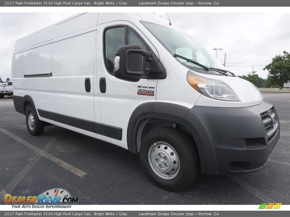 2017 Ram ProMaster 3500 High Roof Cargo Van Bright White / Gray Photo #4