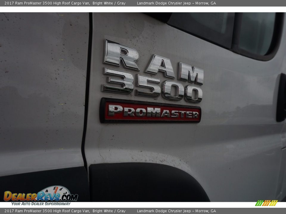 2017 Ram ProMaster 3500 High Roof Cargo Van Bright White / Gray Photo #6