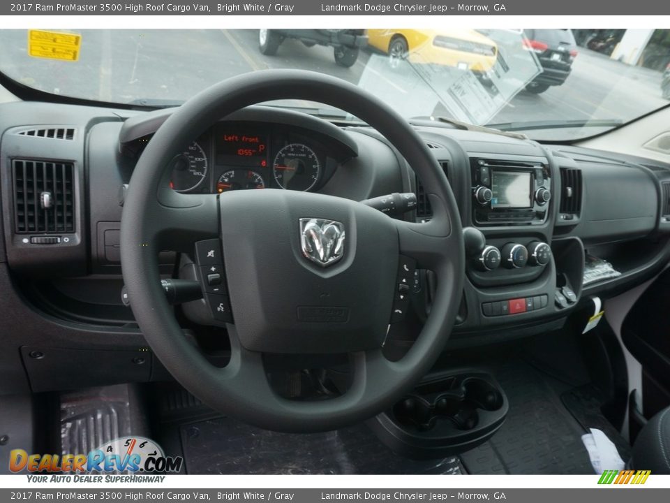 2017 Ram ProMaster 3500 High Roof Cargo Van Bright White / Gray Photo #8