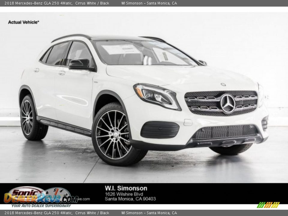 2018 Mercedes-Benz GLA 250 4Matic Cirrus White / Black Photo #1