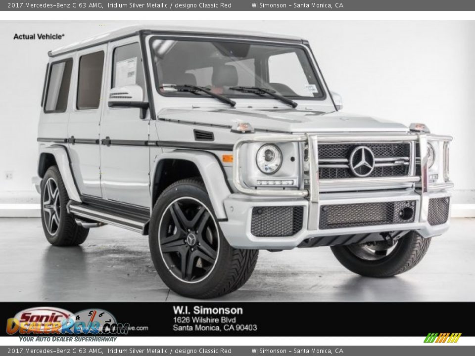 2017 Mercedes-Benz G 63 AMG Iridium Silver Metallic / designo Classic Red Photo #1