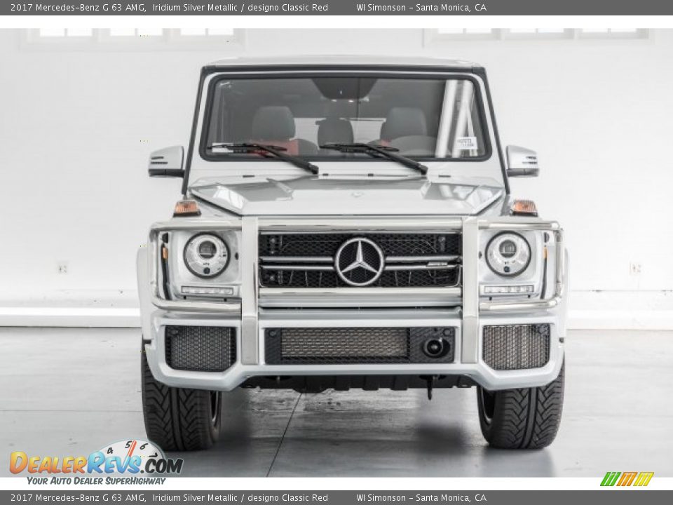 2017 Mercedes-Benz G 63 AMG Iridium Silver Metallic / designo Classic Red Photo #2