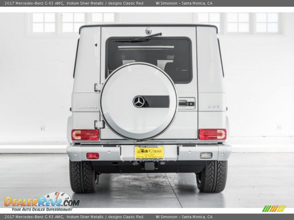 2017 Mercedes-Benz G 63 AMG Iridium Silver Metallic / designo Classic Red Photo #3