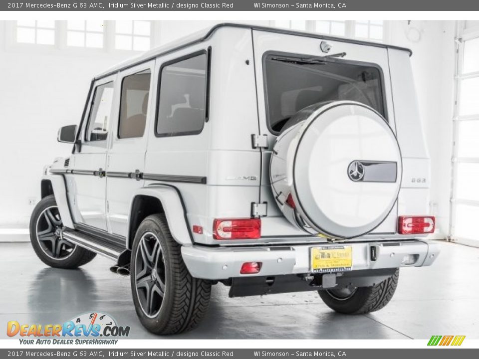 2017 Mercedes-Benz G 63 AMG Iridium Silver Metallic / designo Classic Red Photo #10