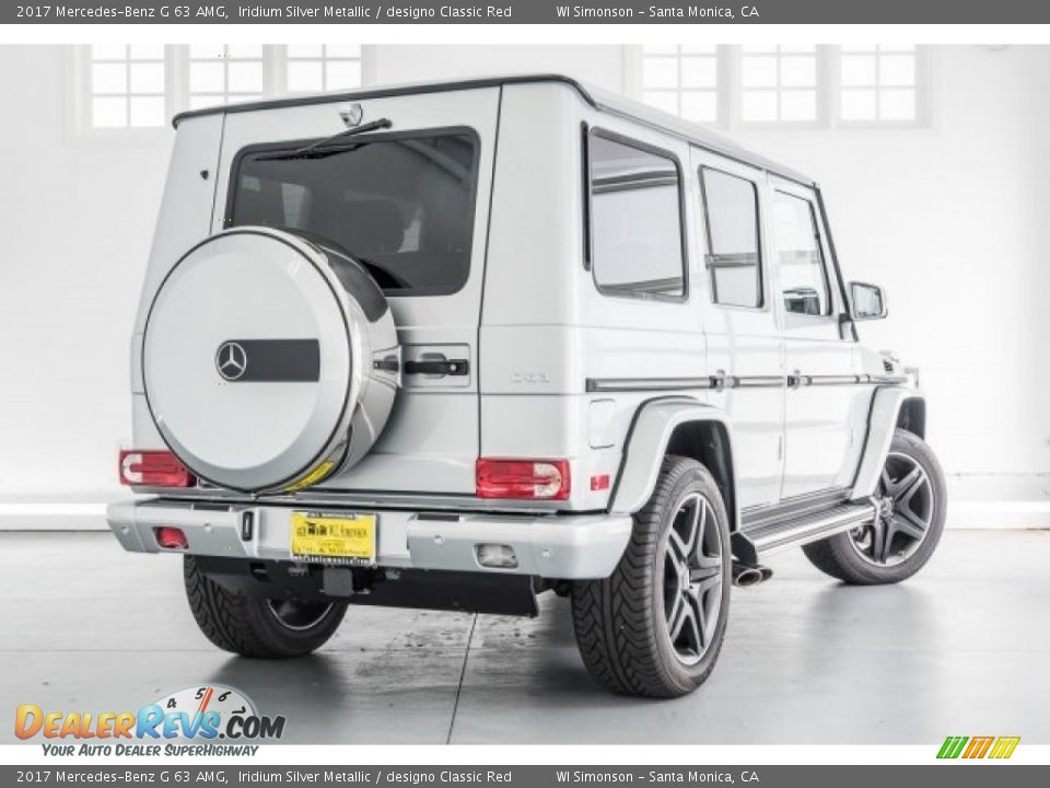 2017 Mercedes-Benz G 63 AMG Iridium Silver Metallic / designo Classic Red Photo #16