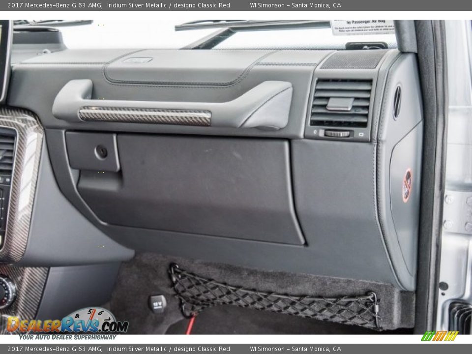 2017 Mercedes-Benz G 63 AMG Iridium Silver Metallic / designo Classic Red Photo #27